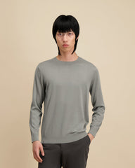 Woolline Sweater Weave Stone Olive