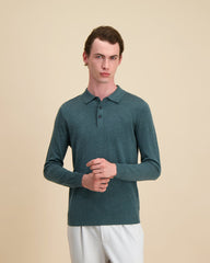 Woolline Polo Shirt Blue Opal