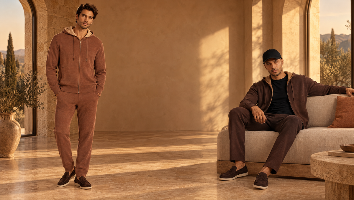 Cashmere Lounge collectie - cashmere hooded suits