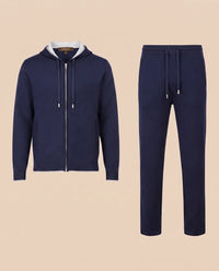 Cashmere Hooded Suit Navy