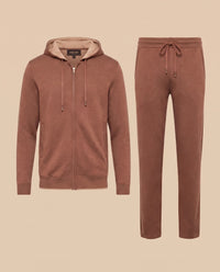 Cashmere Hooded Suit Sandstone