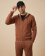 Cashmere Hooded Suit Sandstone