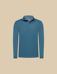 Ocean Blue Polo Longsleeve