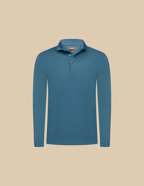 Ocean Blue Polo Longsleeve