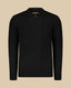 Woolline Zipped Polo Onyx Black