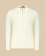 Woolline Zipped Polo Still White