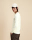 Woolline Zipped Polo Still White