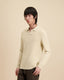 Cashmere Slip-On Polo Ashen White
